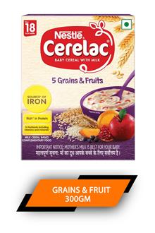 Cerelac 5 Grains & Fruit 300gm